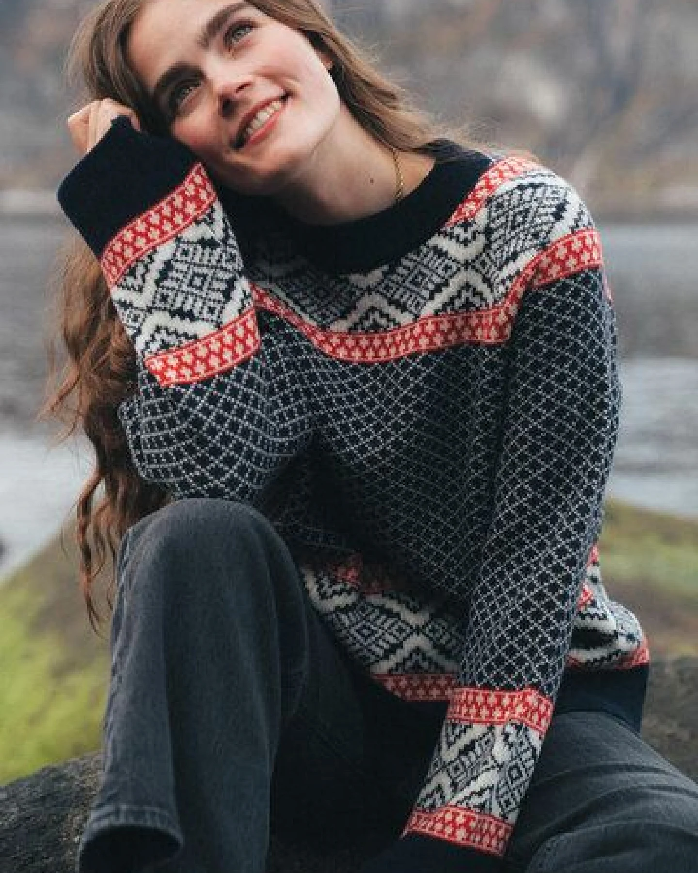 Kopyto DACHS RWS – Damen-Wollpullover mit Beskiden-Muster – Ansicht 4