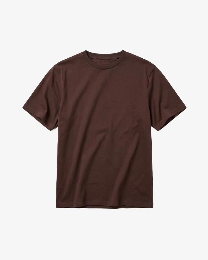 KnowledgeCotton Apparel Herren vegan T-Shirt Mercerized Chocolate Torte
