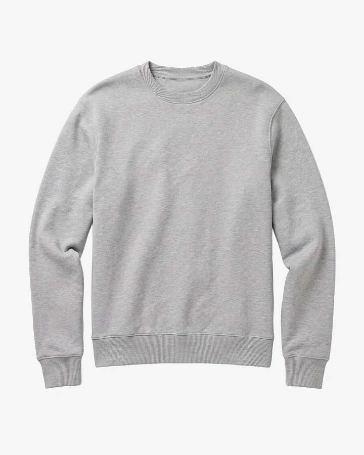 KnowledgeCotton Apparel Herren vegan Sweatshirt Relaxed Crew Neck Grau Meliert