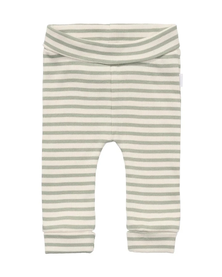 Nabelbundhose Bio-Baumwolle (kbA) iceberg green geringelt rip 50