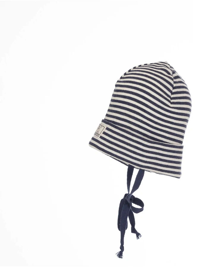 Pickapooh Baby und Kinder Mütze Wolle Seide marine-natur Gr.50
