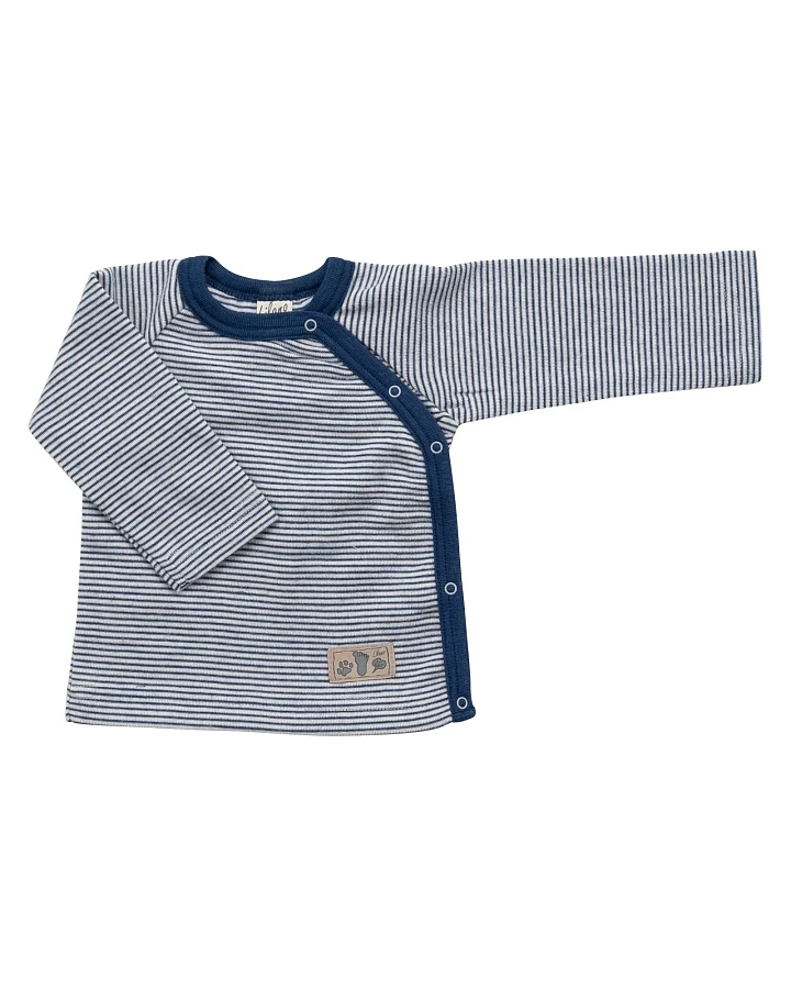 Lilano Baby Jacke Wolle Seide marine geringelt 56