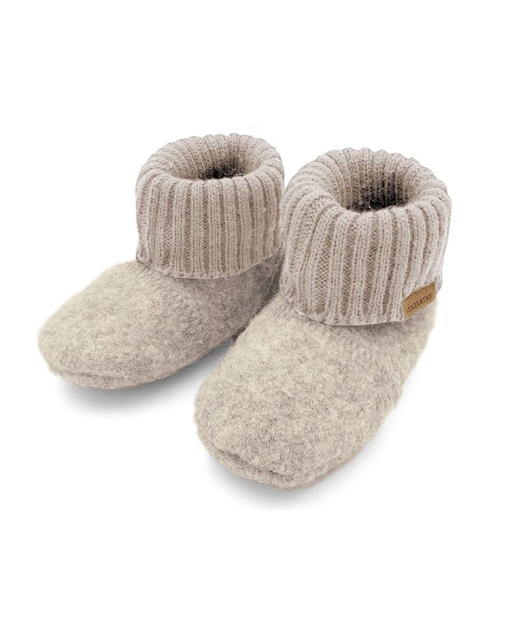 Hüttenschuhe beigemeliert Gr. 17/18