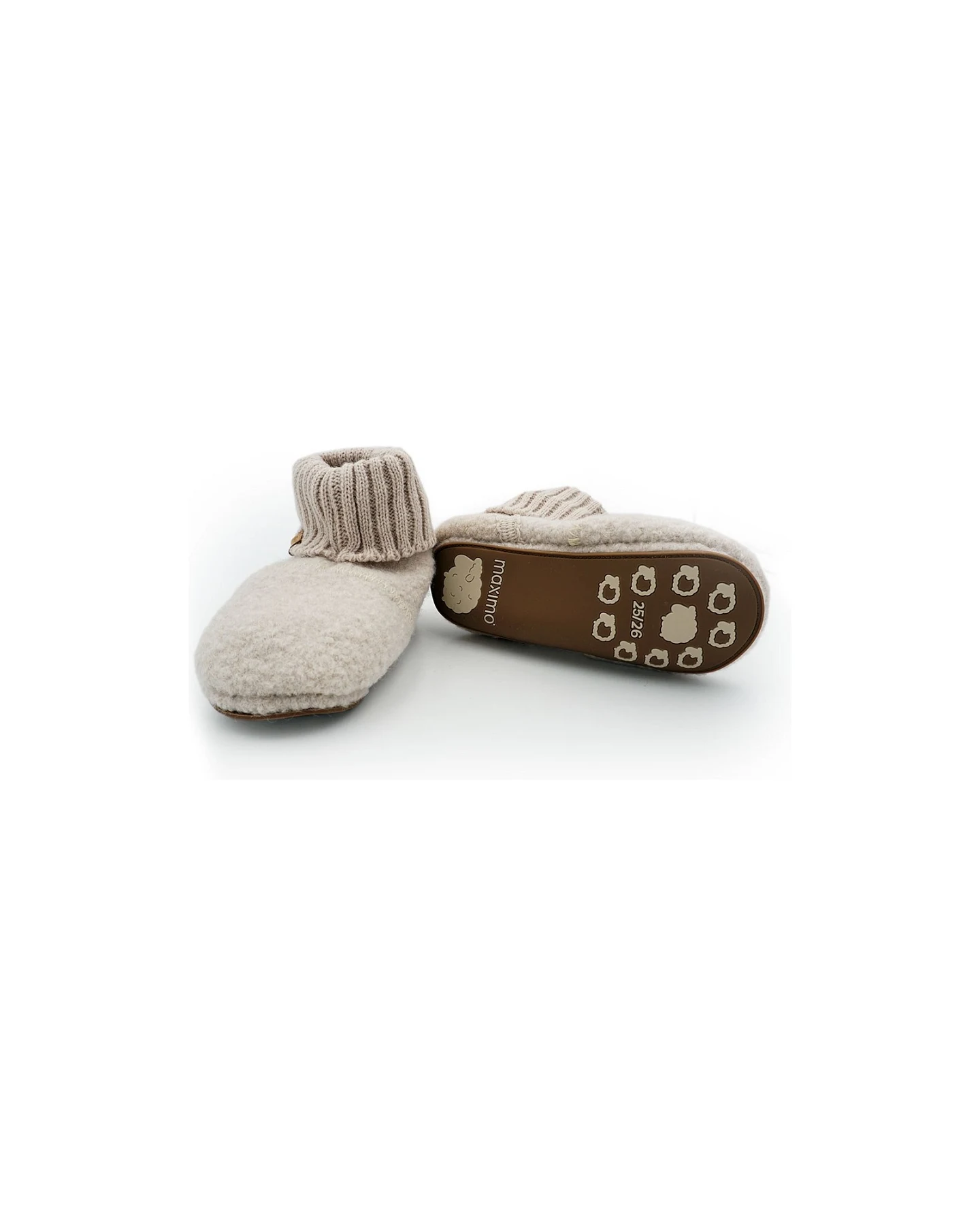 Hüttenschuhe beigemeliert Gr. 17/18 – Ansicht 2