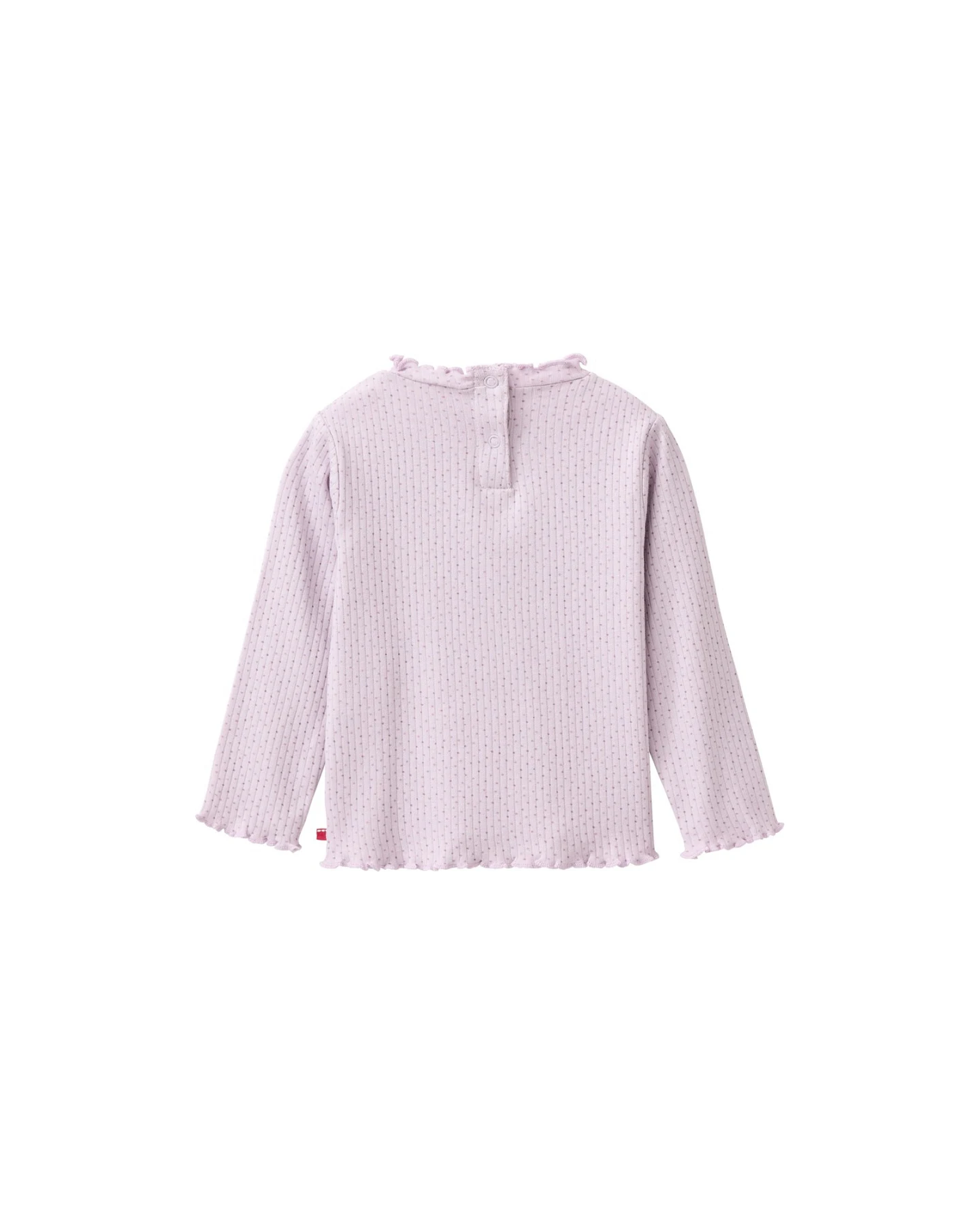 People Wear Organic Langarm-Shirt Bio-Baumwolle (kbA) kleine Pünktchen zartes flieder 86/92 – Ansicht 2