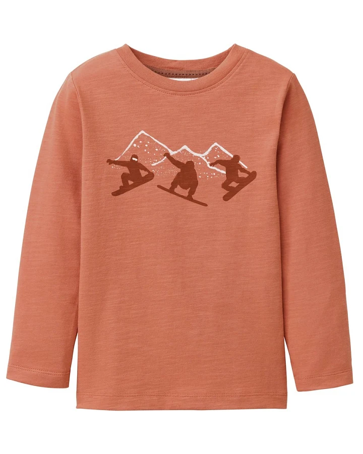 People Wear Organic Langarm-Shirt Bio-Baumwolle (kbA) rost 98/104