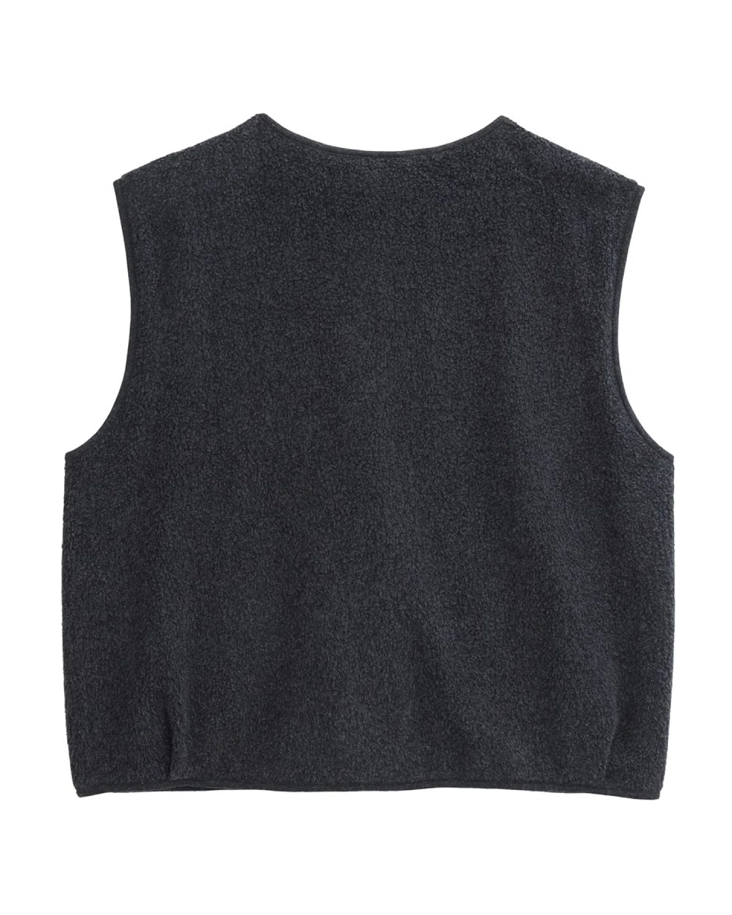 People Wear Organic Fleece-Weste Bio-Baumwolle (kbA) anthrazit melange XS – Ansicht 2