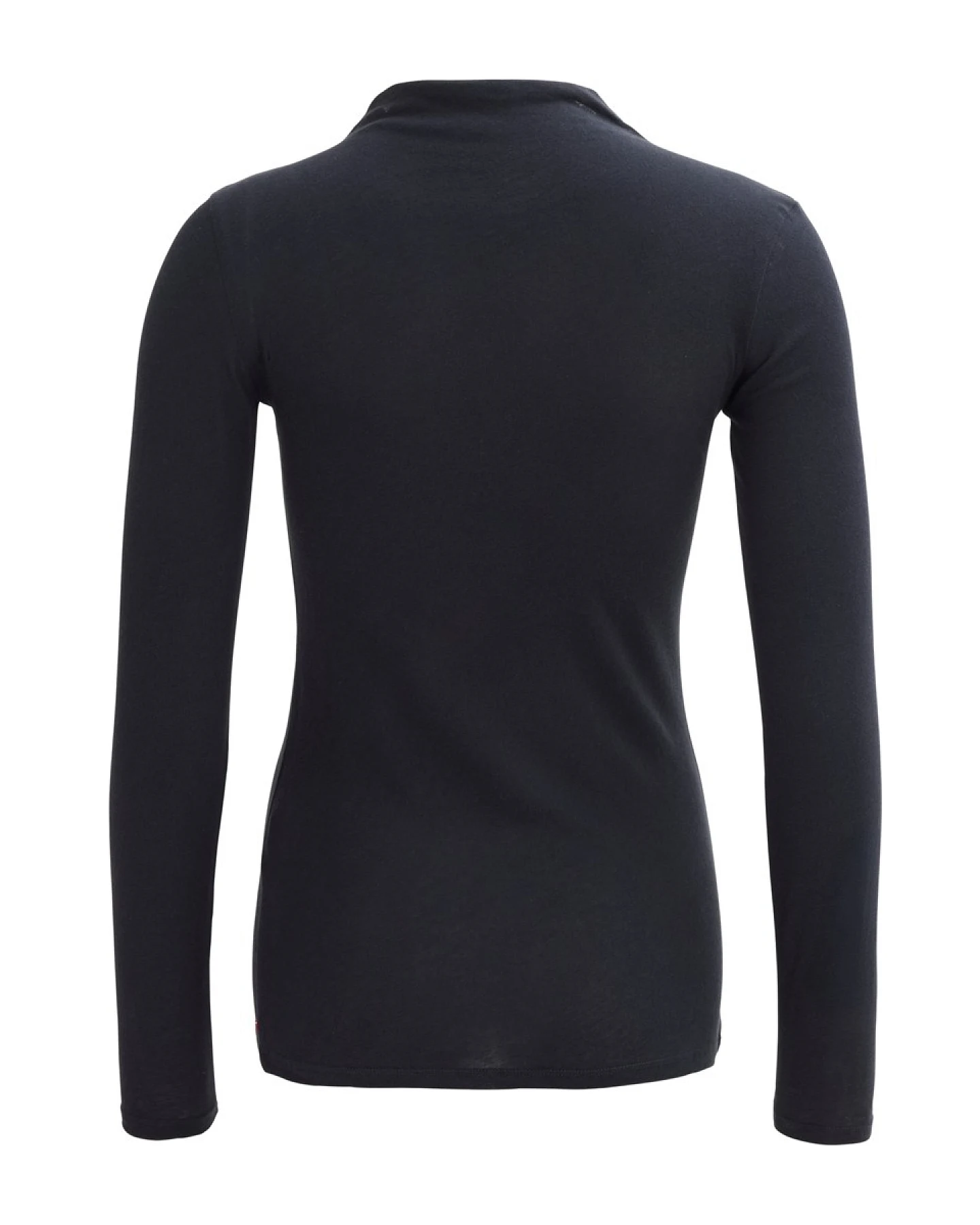 People Wear Organic Langarm-Shirt Bio-Baumwolle (kbA) Stehkragen schwarz S – Ansicht 2