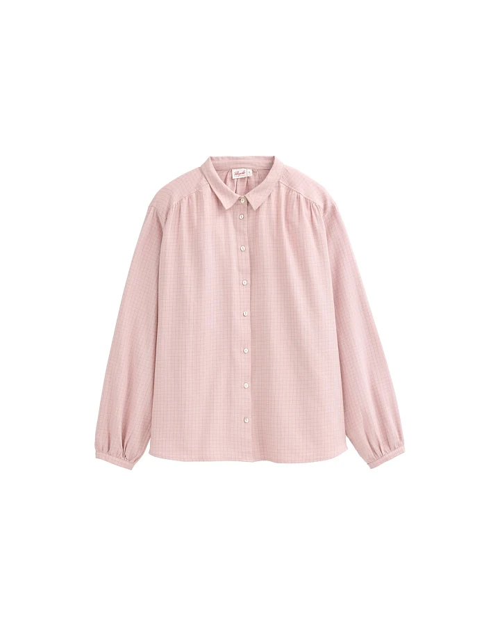 People Wear Organic Flanell Langarm-Bluse Bio-Baumwolle (kbA) morganite kariert XS