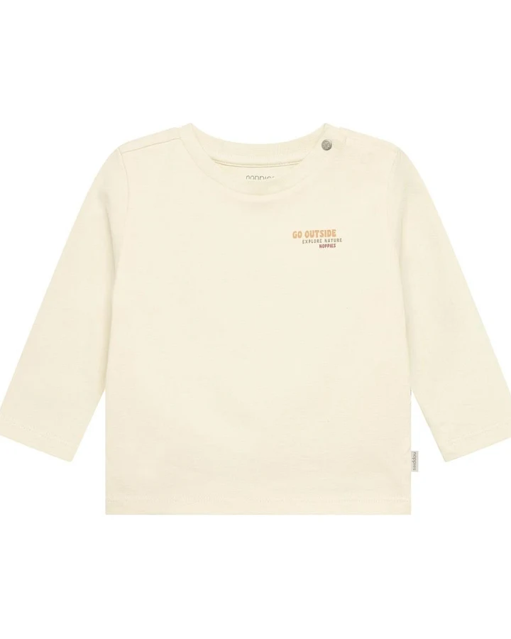 Langarmshirt Bio-Baumwolle (kbA) print Go Outside whitecap gray 50