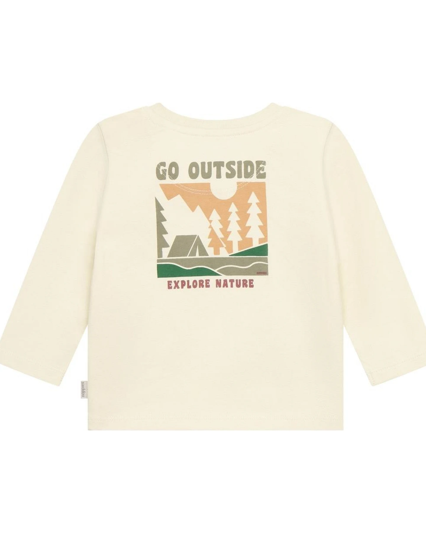 Langarmshirt Bio-Baumwolle (kbA) print Go Outside whitecap gray 50 – Ansicht 2