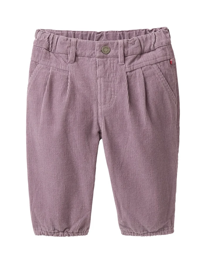 Produktseite: People Wear Organic Kord-Hose Bio-Baumwolle (kbA) gefüttert grauviolett 74/80