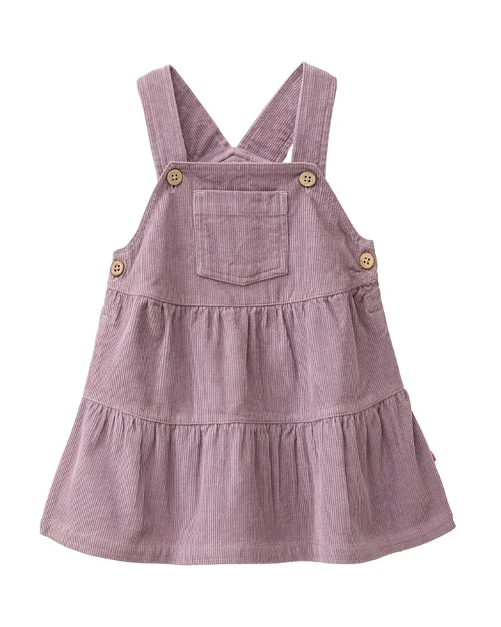 Produktseite: People Wear Organic Kord-Kleid Bio-Baumwolle (kbA) grauviolett 74/80