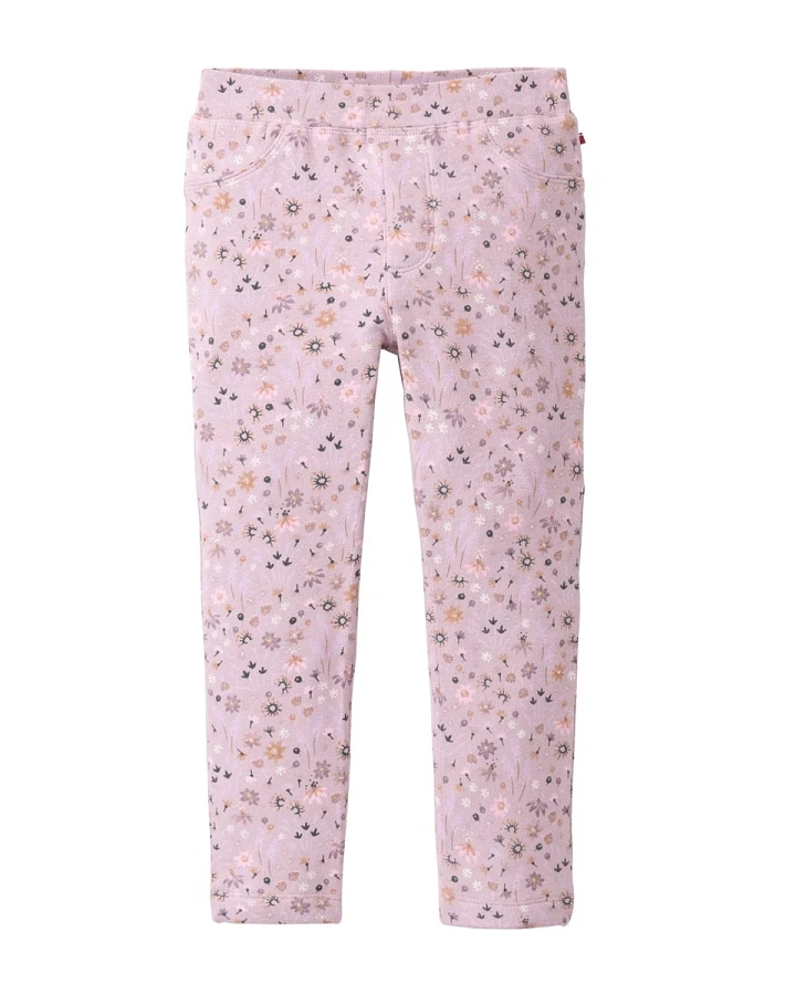 Produktseite: People Wear Organic Treggings Bio-Baumwolle (kbA) mille fleurs grau violett 110