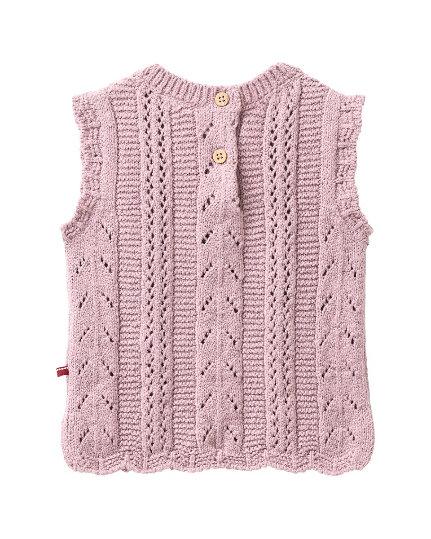 People Wear Organic Strick-Pullunder Bio-Baumwolle (kbA) blass violett 62/68 – Ansicht 2