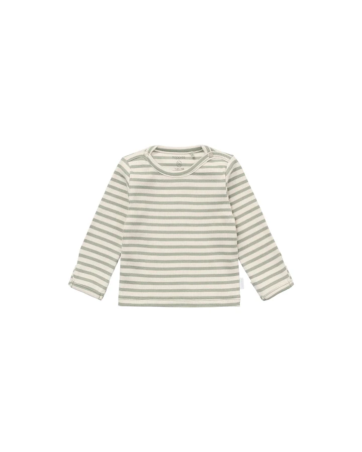 Langarmshirt Natal Bio-Baumwolle (kbA) iceberg green geringelt rip 50