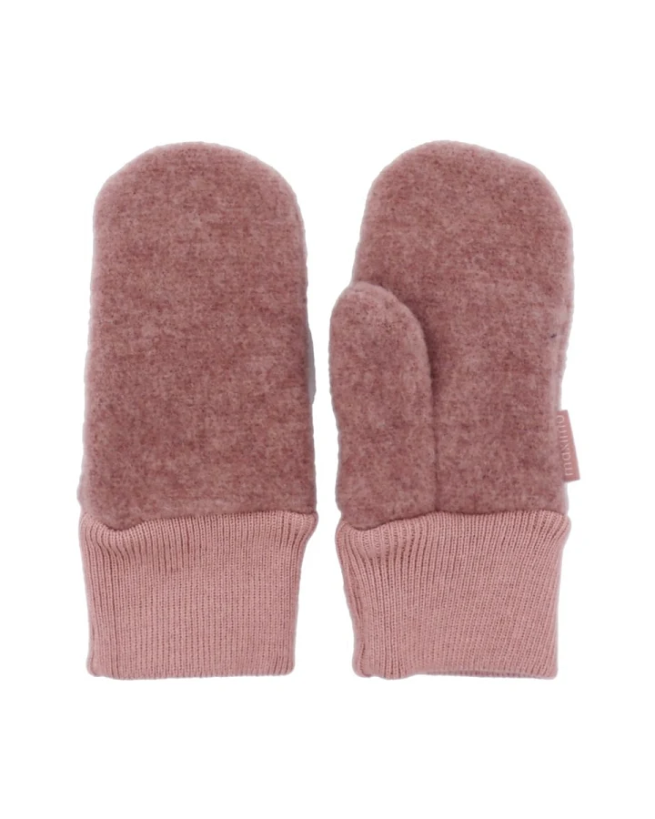 Kinder Fausthandschuhe mit Daumen Bio-Schurwolle (kbT), heiderosemelier Gr. 1 (1-2 Jahre)