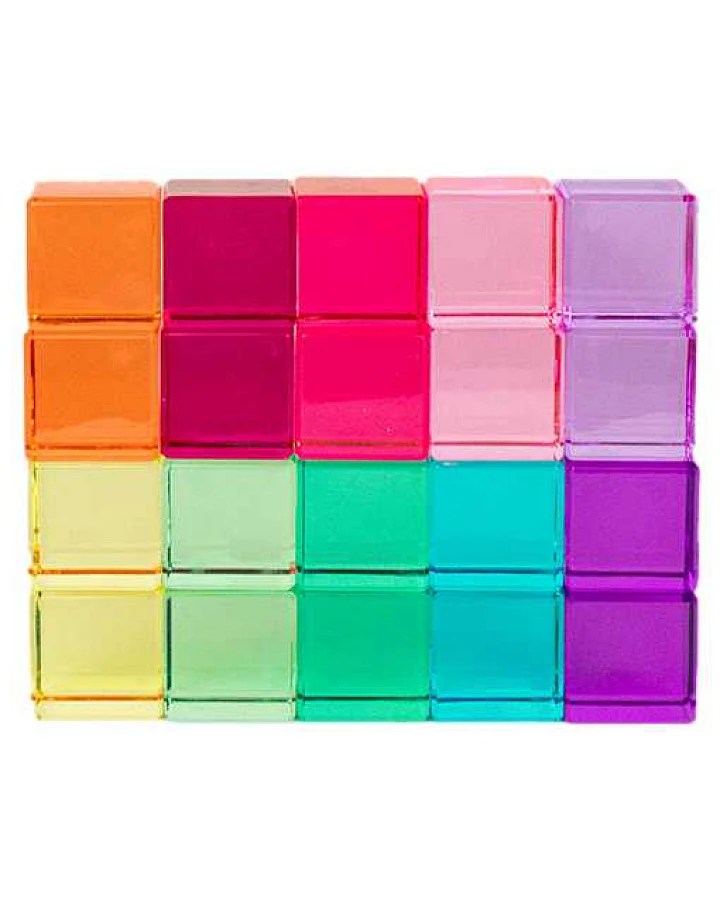 Bauspiel - Lichtbauwürfel Pastell 20 Teile