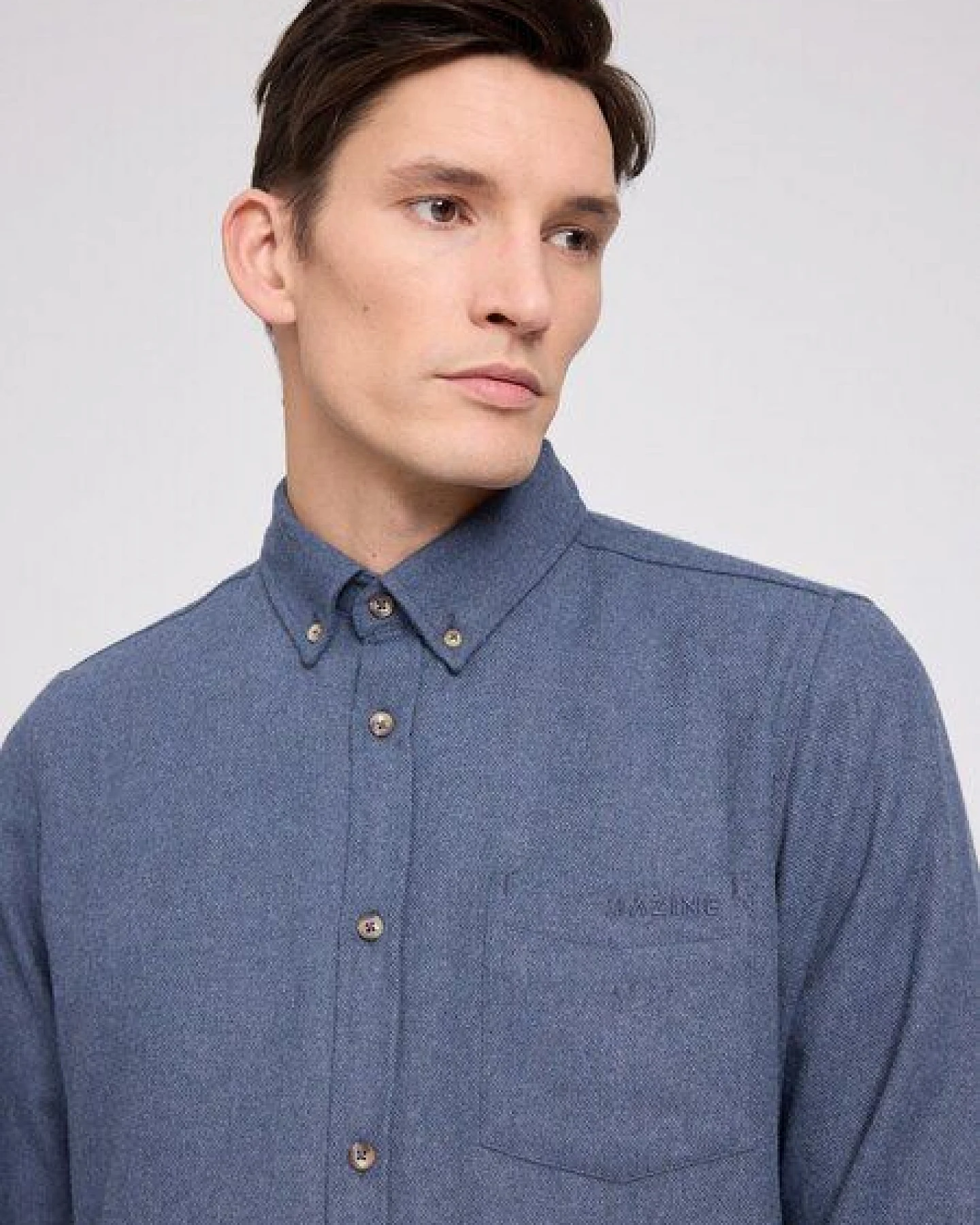 Mazine Herren Melange Flannel Hemd aus 60% Bio-Baumwolle und 40% recyceltes Polyester – Ansicht 3