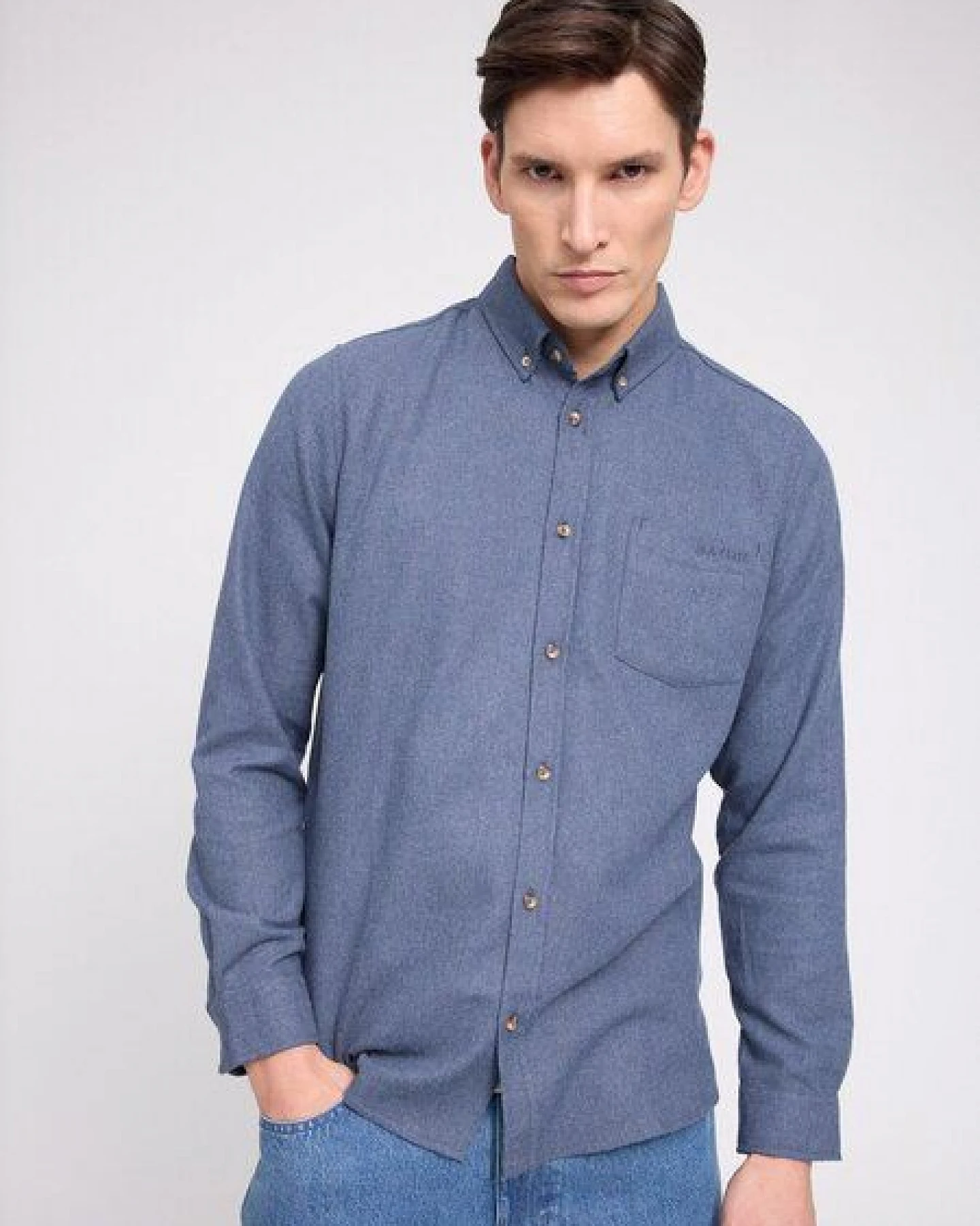 Mazine Herren Melange Flannel Hemd aus 60% Bio-Baumwolle und 40% recyceltes Polyester – Ansicht 4