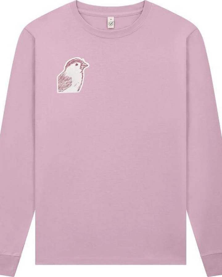 ilovemixtapes Der kleine Spatz – Unisex Longsleeve in Faded Pink
