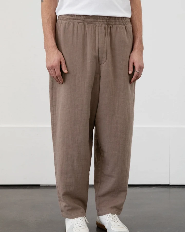Rotholz Herren vegan Hose Weit Braun
