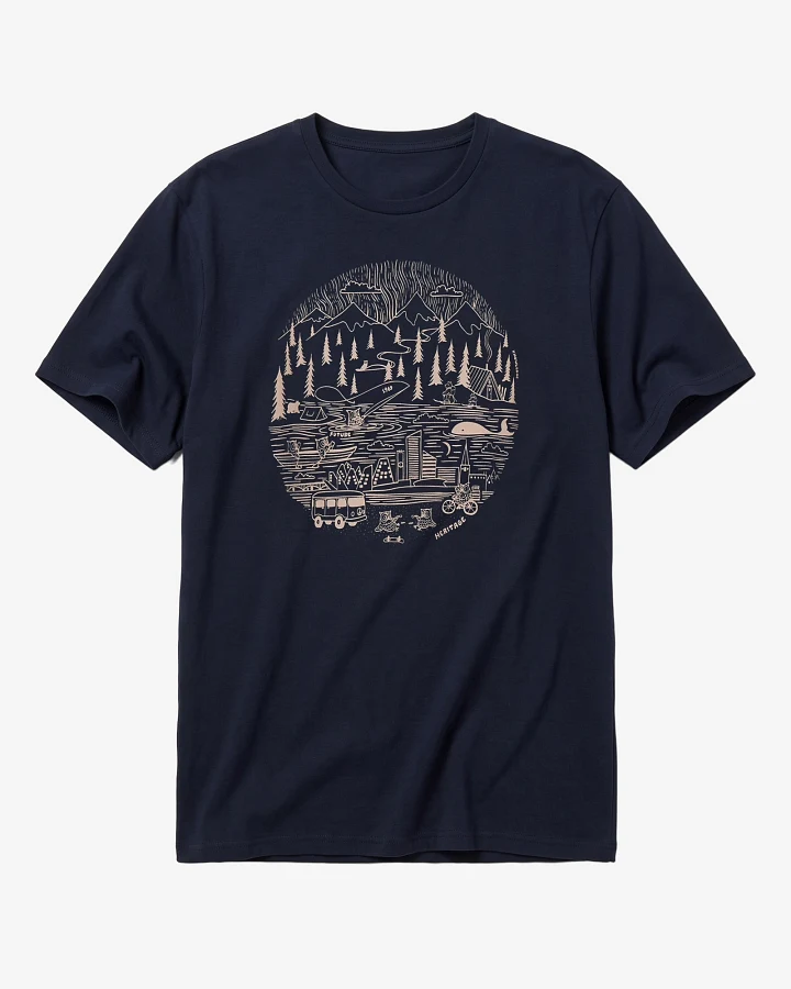 KnowledgeCotton Apparel Herren vegan T-Shirt Mit Aufdruck Auf Der Rückseite Nacht-Himmelblau