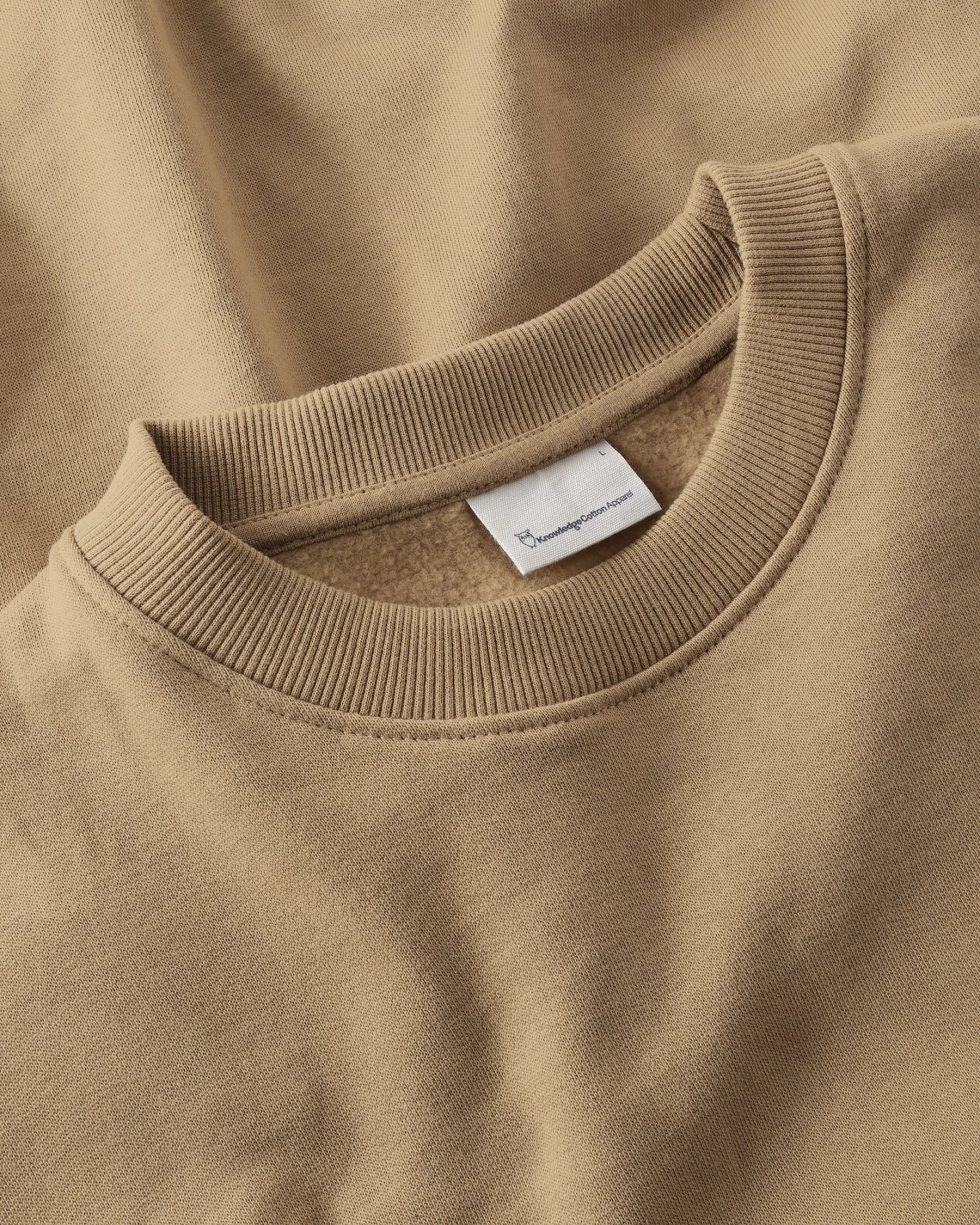 KnowledgeCotton Apparel Herren vegan Sweatshirt Relaxed Rundhals Kelp Meliert – Ansicht 2