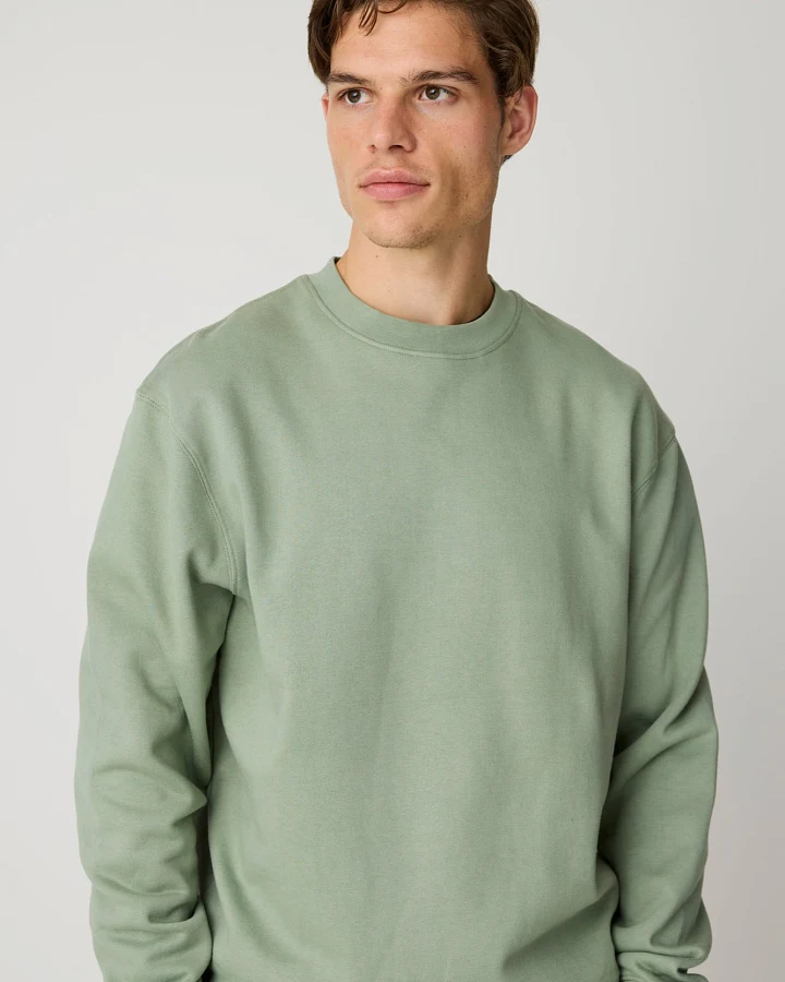 KnowledgeCotton Apparel Herren vegan Sweatshirt Mit Lockerem Schnitt Und Rundhalsausschnitt „lily Pad“, Grün