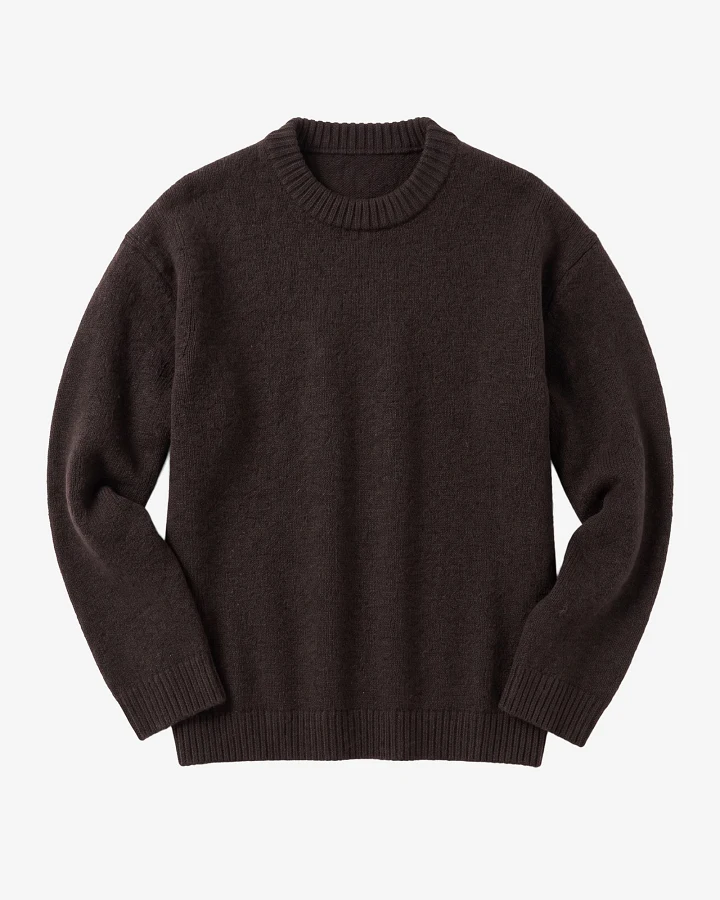 KnowledgeCotton Apparel Damen vegan Pullover Soufflé Garn Chocolate Torte Braun