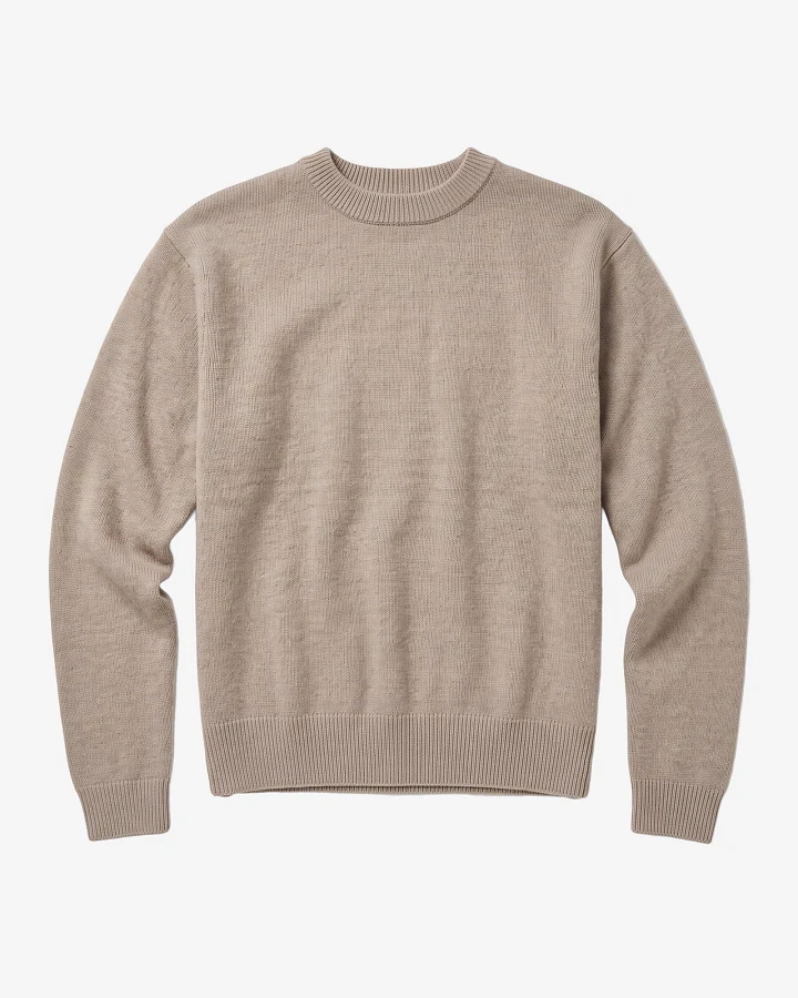 KnowledgeCotton Apparel Herren vegan Pullover Soufflé Garn Hell Federgrau