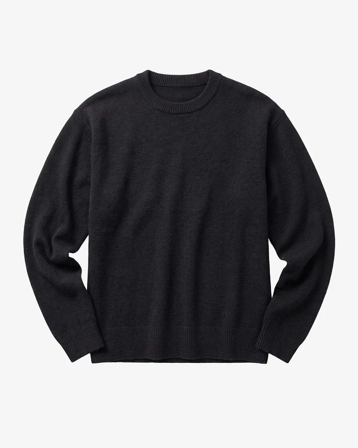 KnowledgeCotton Apparel Herren vegan Pullover Soufflé Garn Schwarz Jet