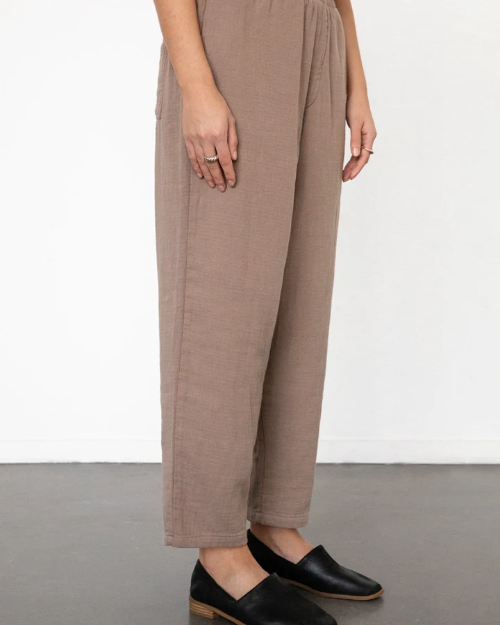 Rotholz Damen vegan Hose Weit Braun