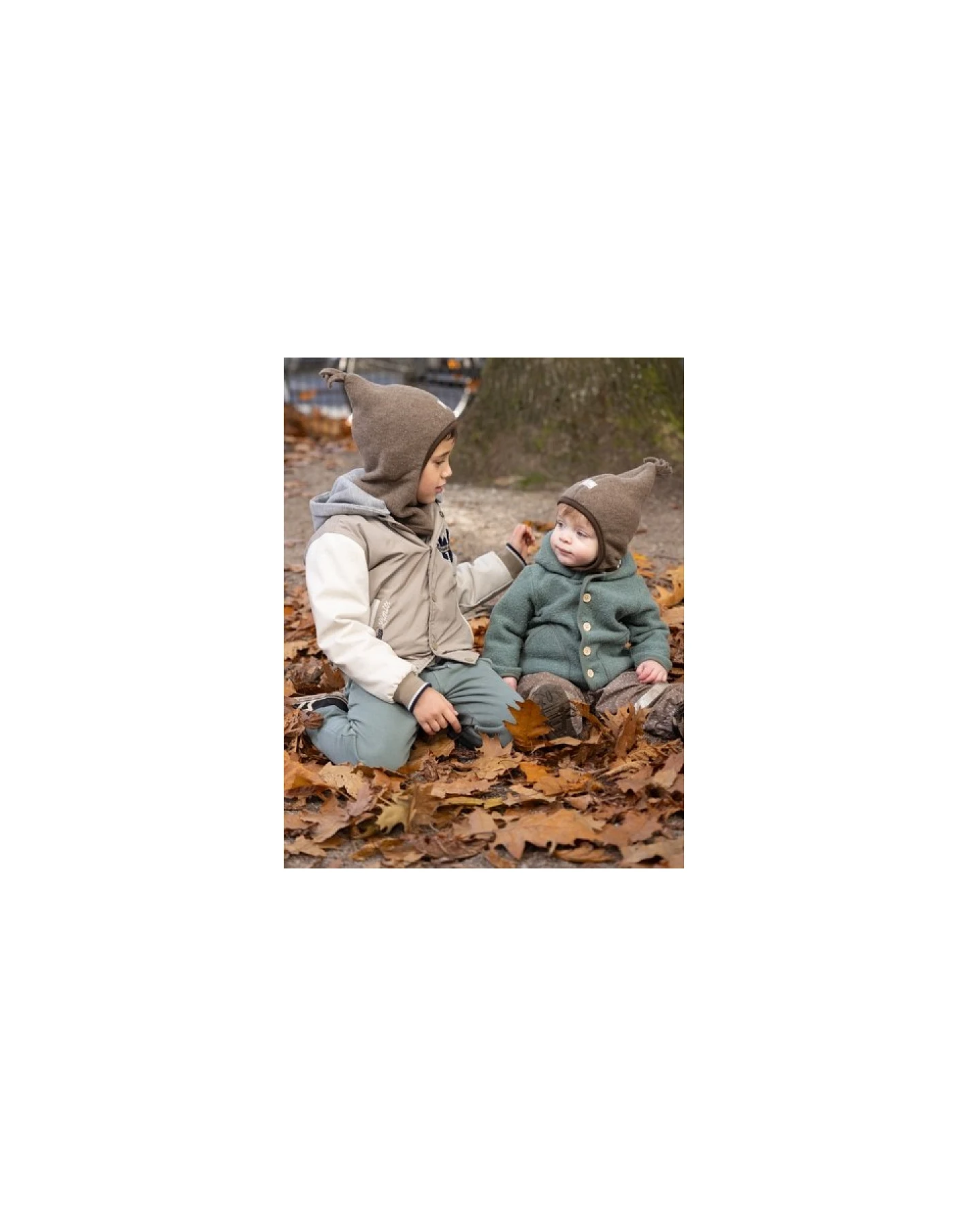 Pickapooh Baby und Kinder Schlupfmütze Mara Bio-Schurwolle Fleece brown Gr.56 – Ansicht 2