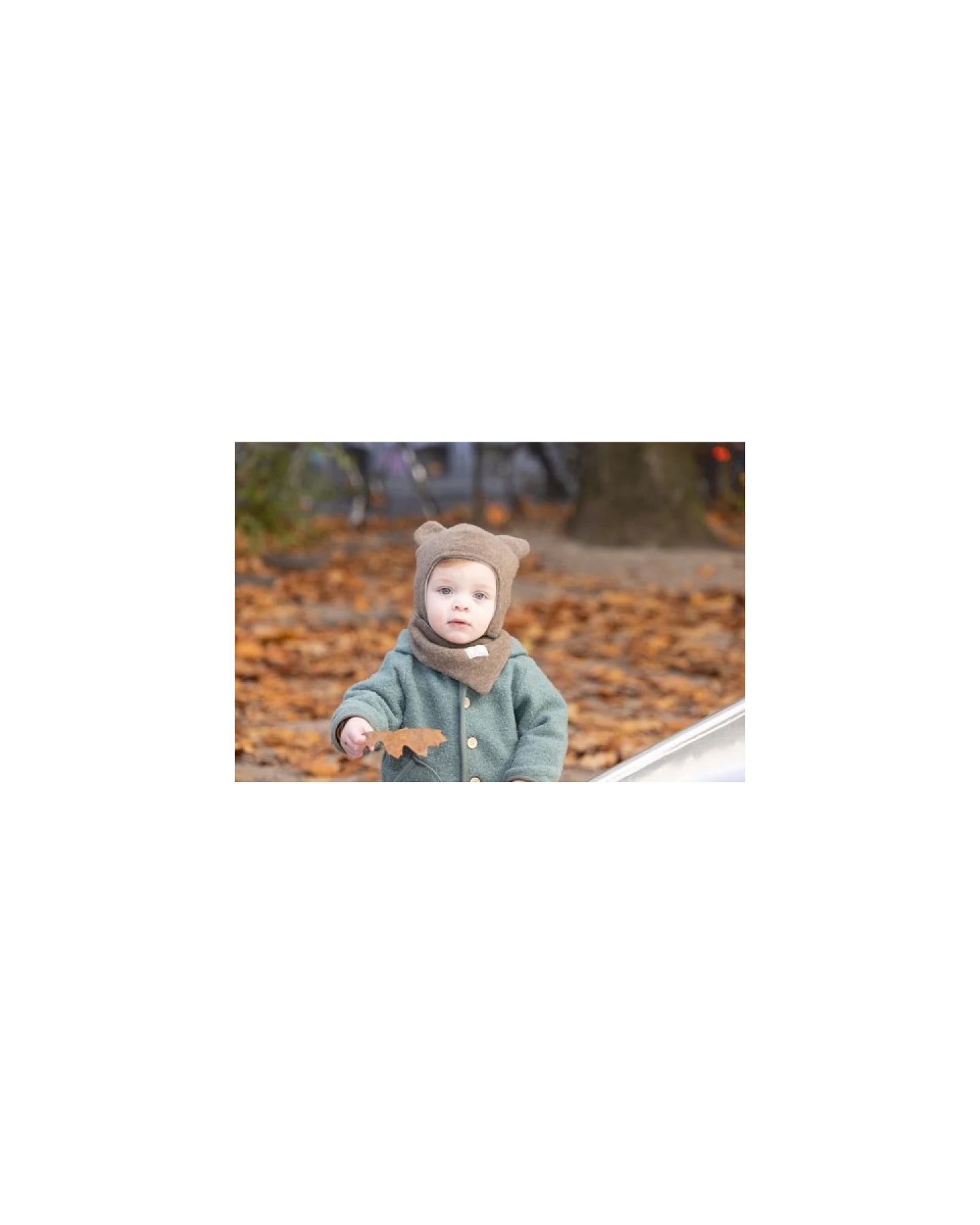 Pickapooh Baby und Kinder Mütze mit Öhrchen Bio-Merinowolle Fleece brown Gr.52 – Ansicht 2