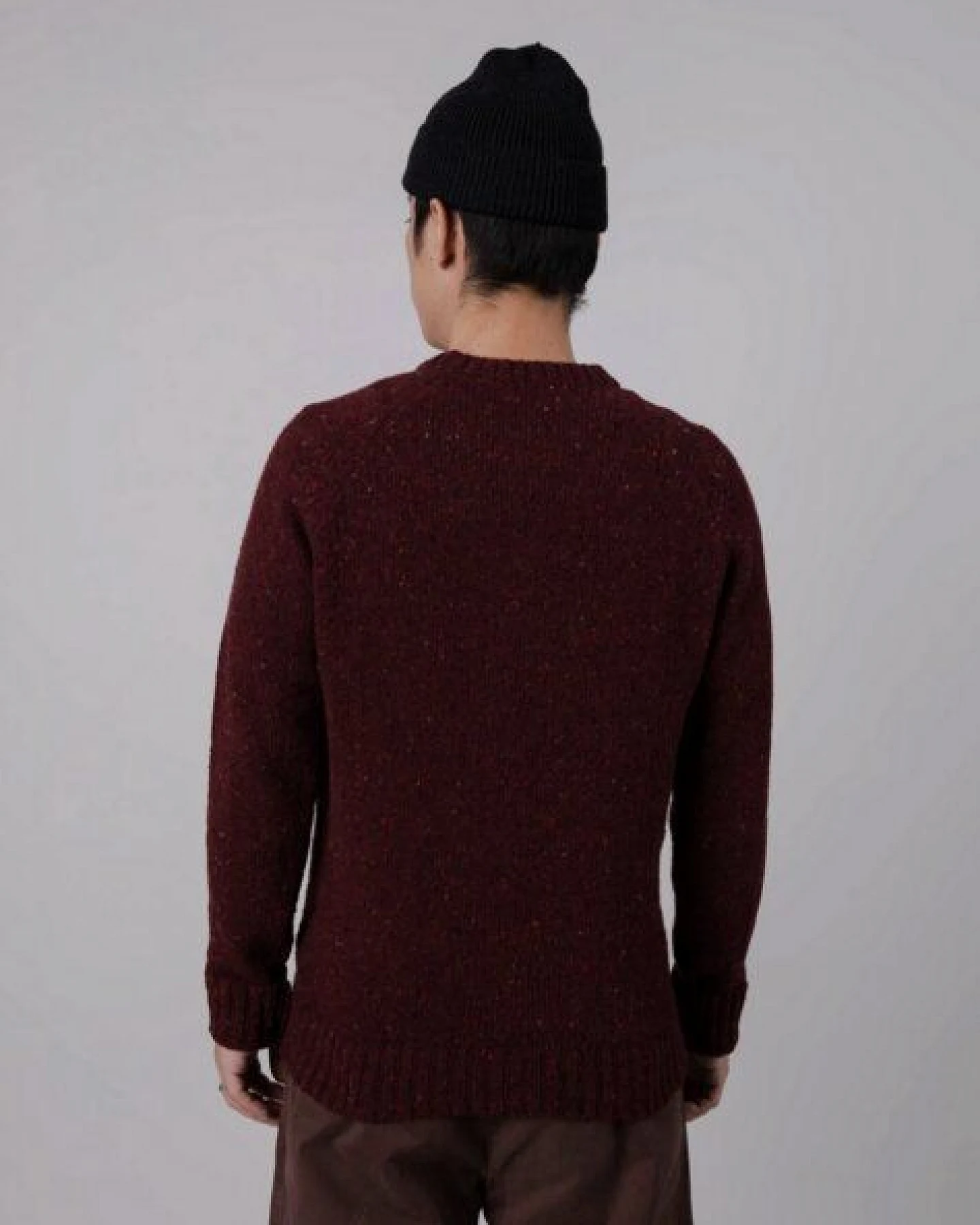 Brava Fabrics Raglan Wool Sweater Bordeaux – Ansicht 4