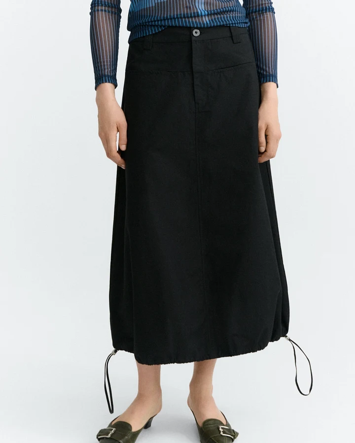 Thinking MU Damen vegan Midirock Estel Paper Touch Schwarz
