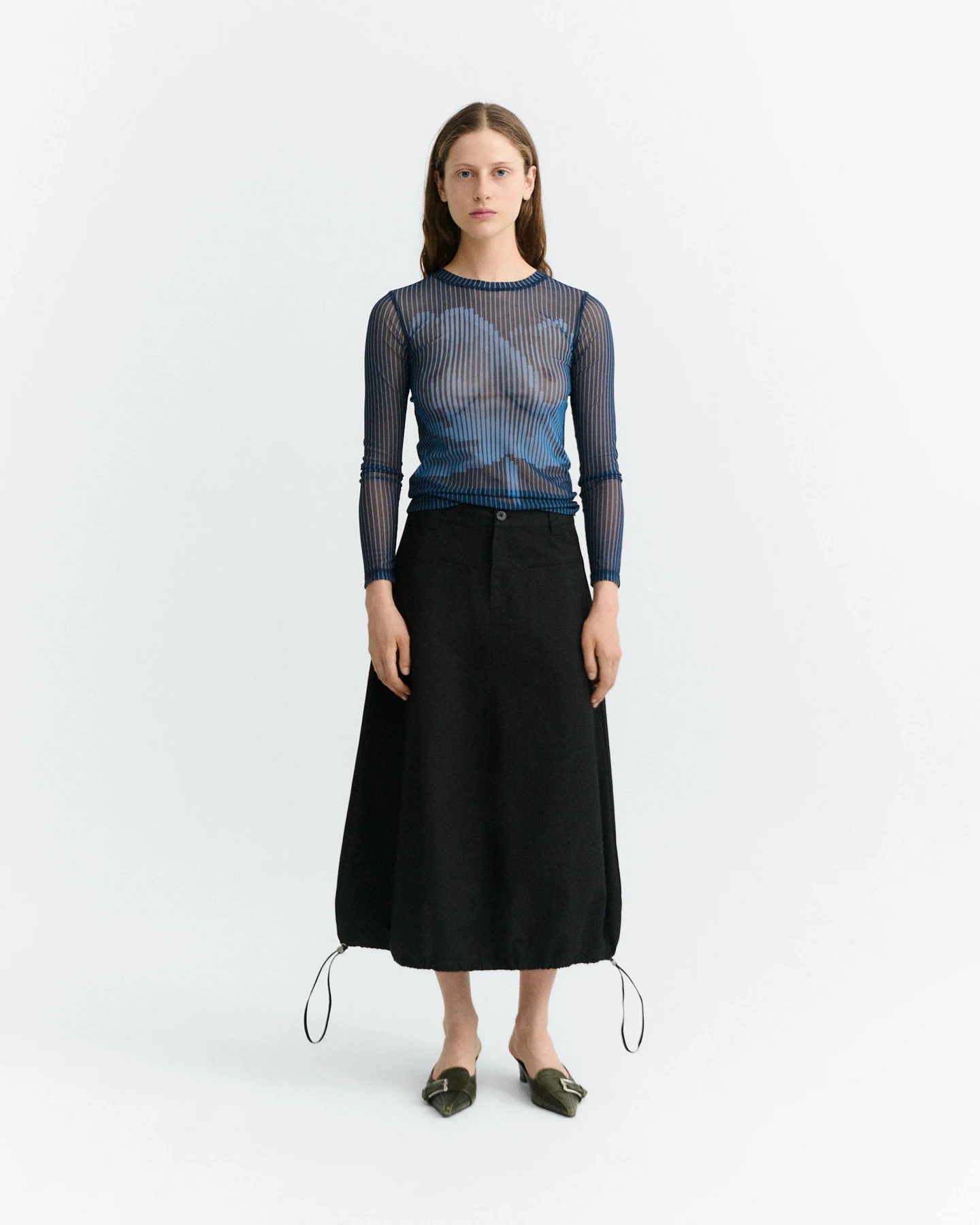 Thinking MU Damen vegan Midirock Estel Paper Touch Schwarz – Ansicht 2