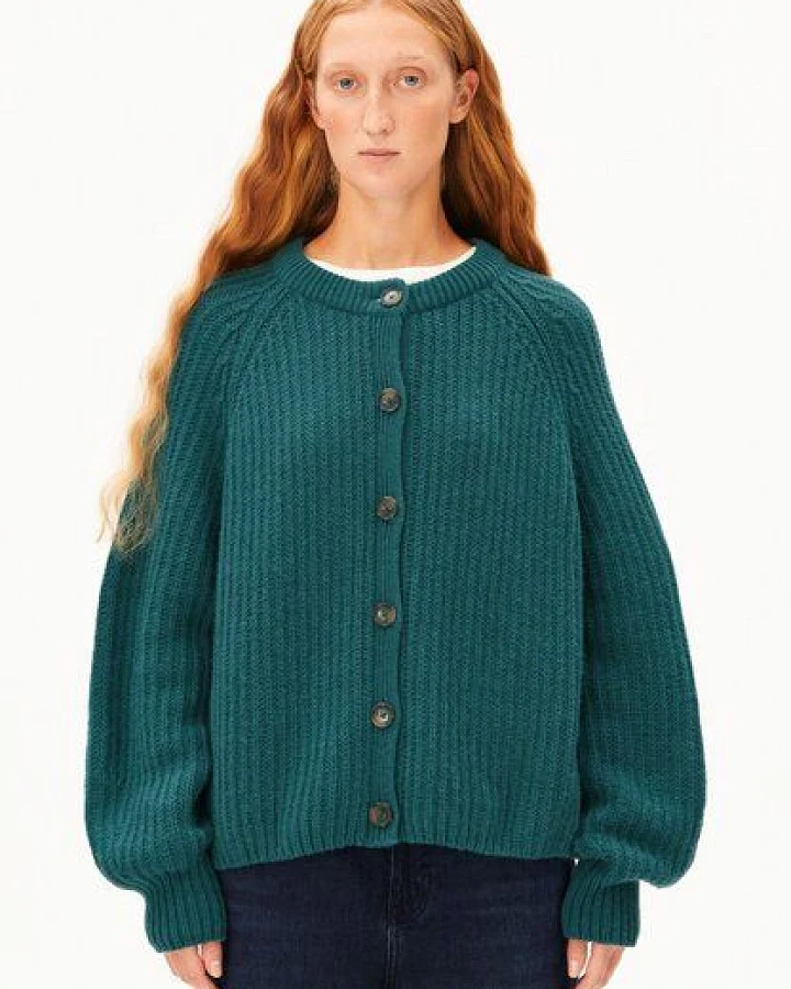 Produktseite: ARMEDANGELS SELMAA Damen Strickjacke aus Bio-Woll Mix