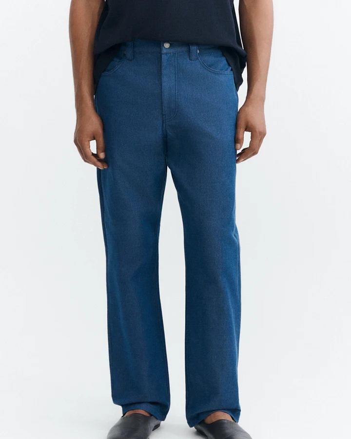Thinking MU Herren vegan Jeans Mit Geradem Bein David Naturfarben Indigo