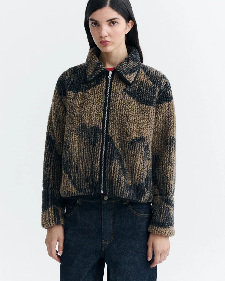 Thinking MU Damen vegan Sherpa Jacke Kendra Brown Lotus