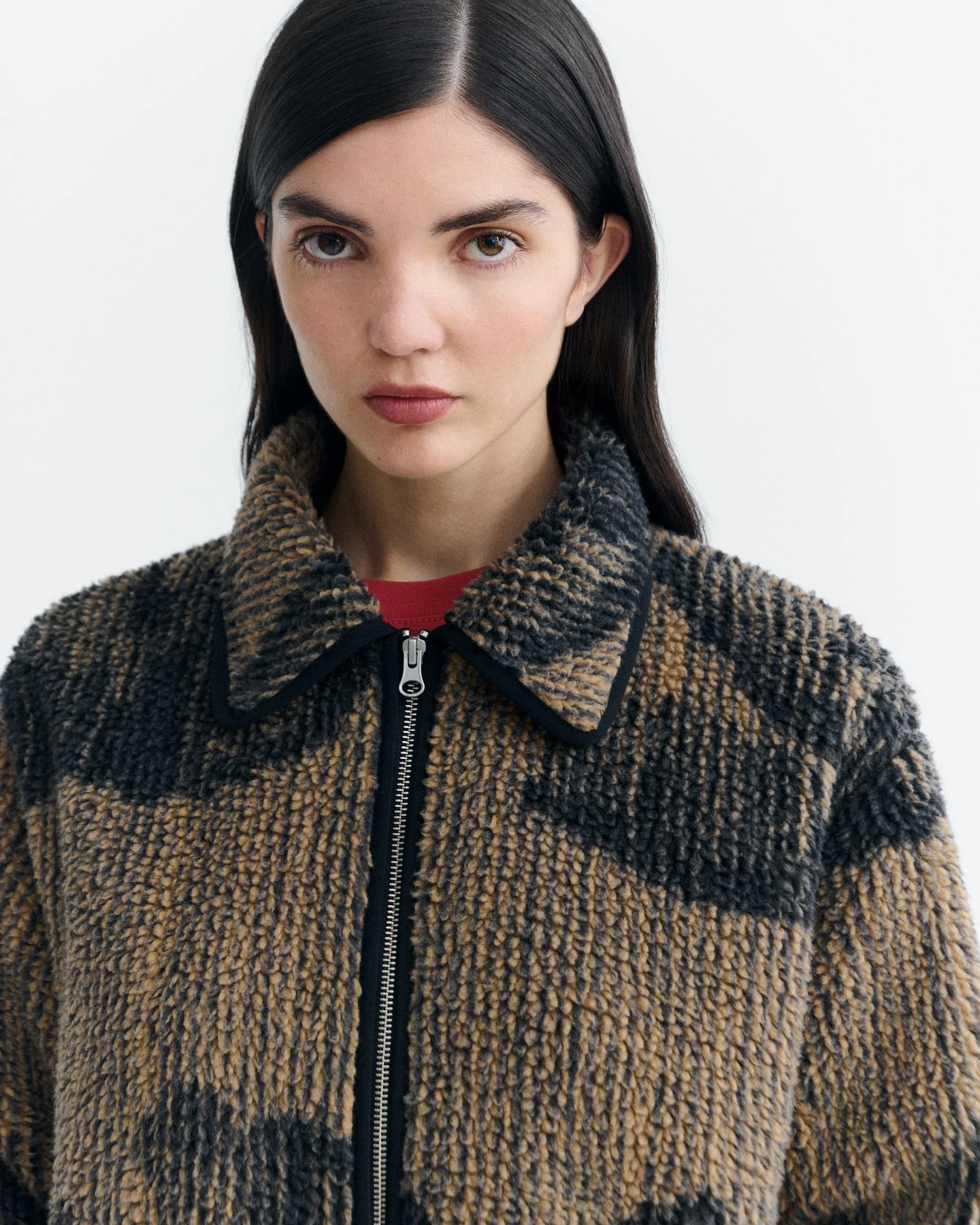 Thinking MU Damen vegan Sherpa Jacke Kendra Brown Lotus – Ansicht 2