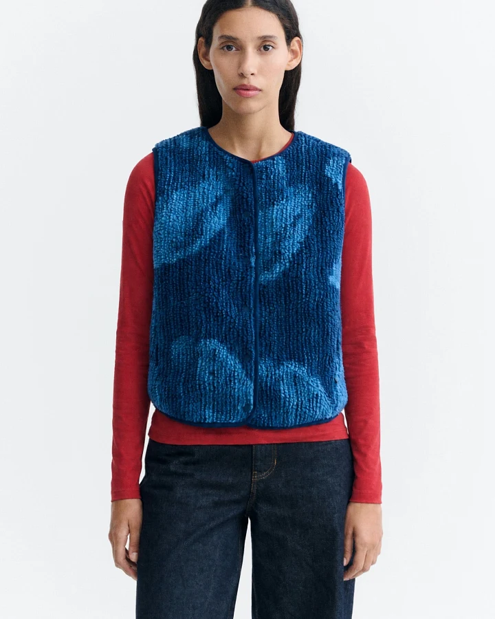 Thinking MU Damen vegan Weste Jay Blue Lotus
