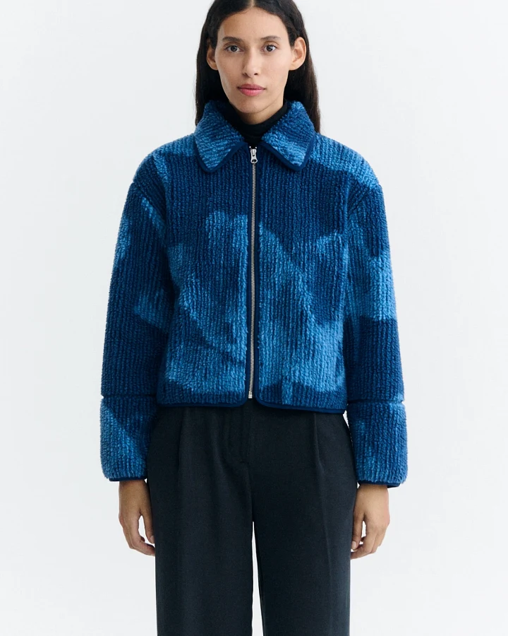 Thinking MU Damen vegan Sherpa Jacke Kendra Blue Lotus