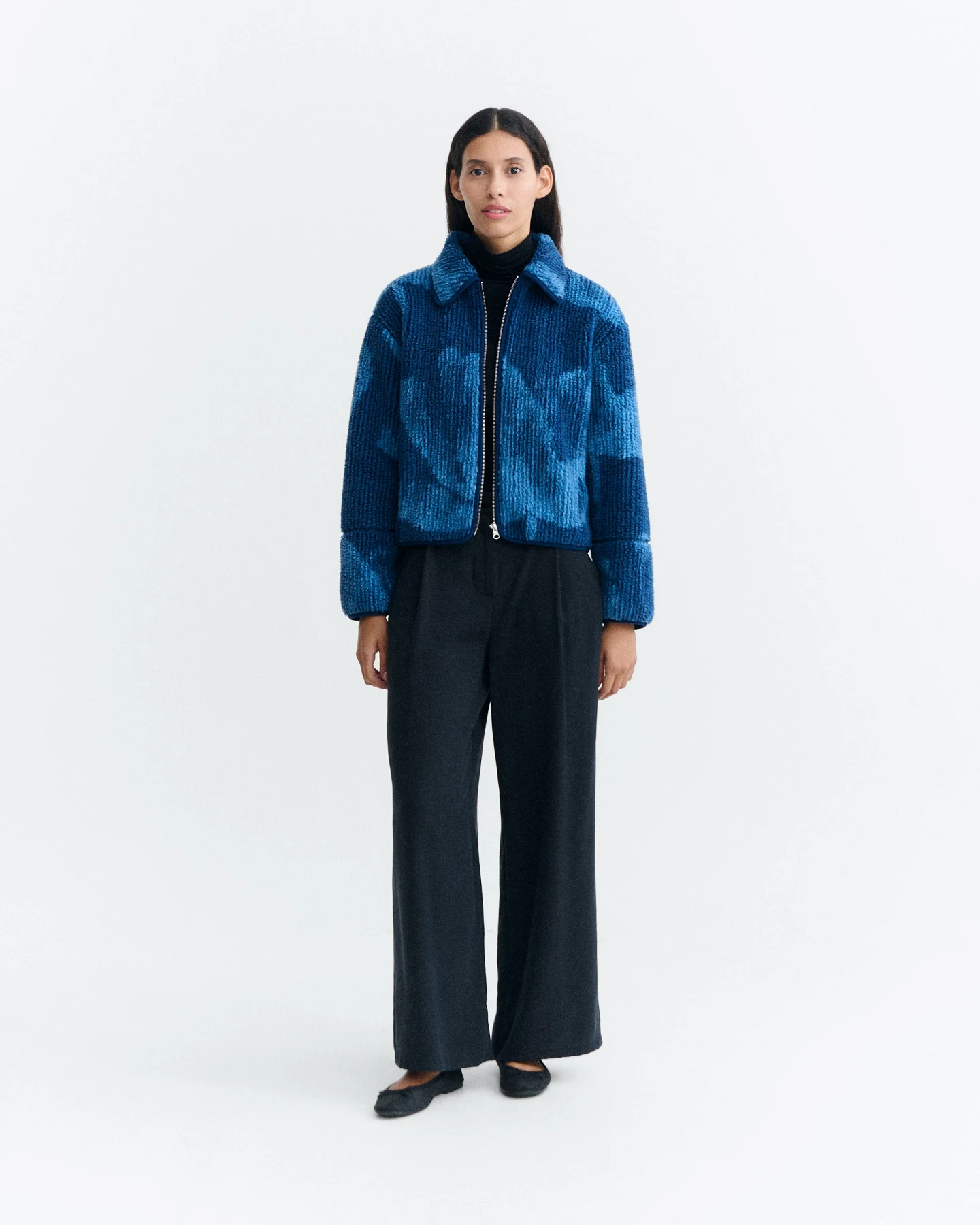 Thinking MU Damen vegan Sherpa Jacke Kendra Blue Lotus – Ansicht 2