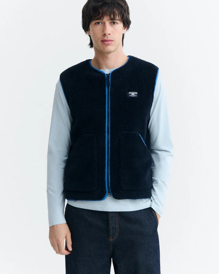 Thinking MU Herren vegan Weste Troy Blau