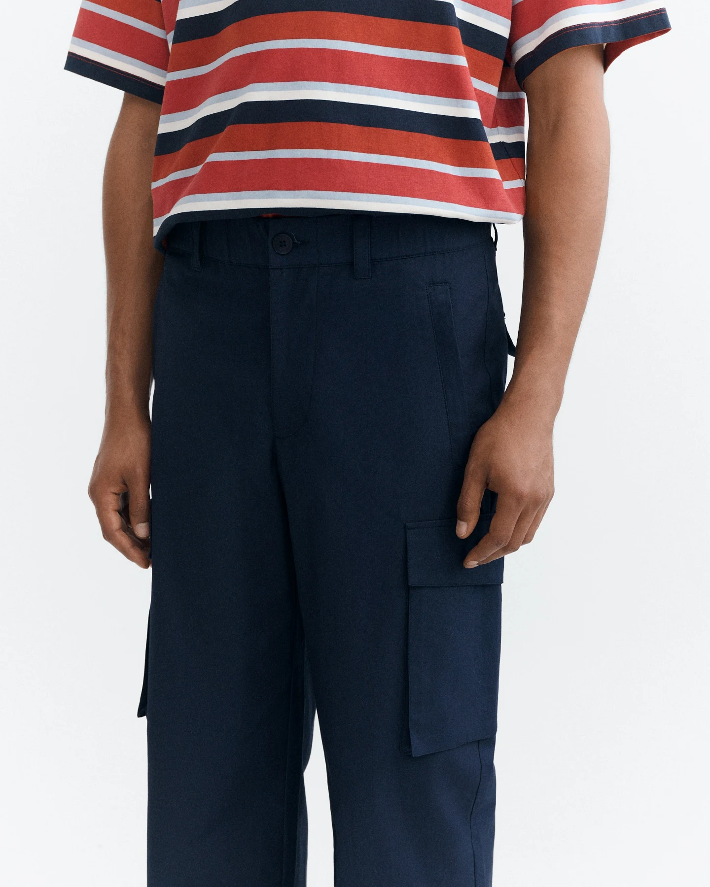 Thinking MU Herren vegan Cargohose Unai Navy – Ansicht 2