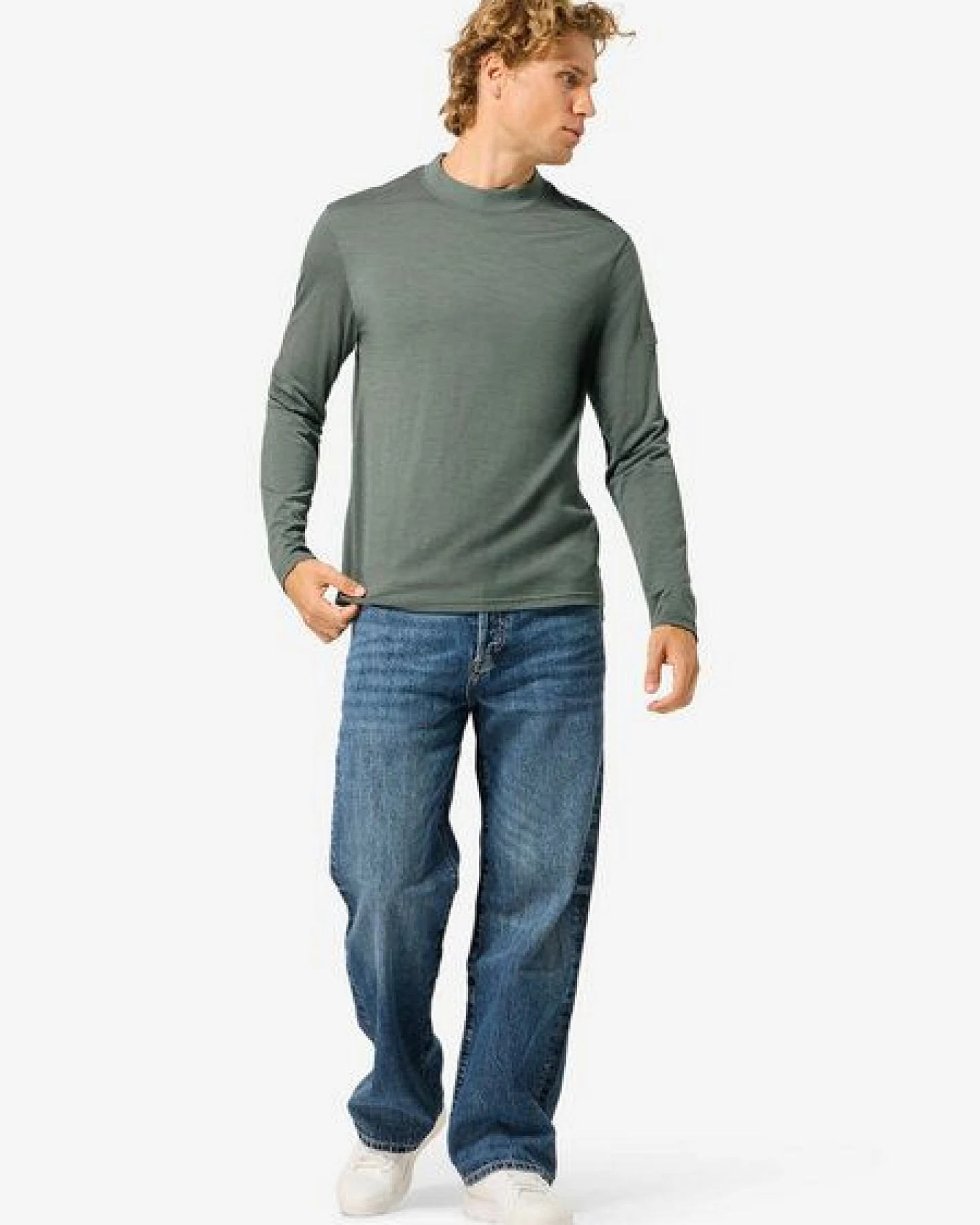 super.natural M CASUAL RIB BIO J LS für Herren, Merino – Ansicht 3