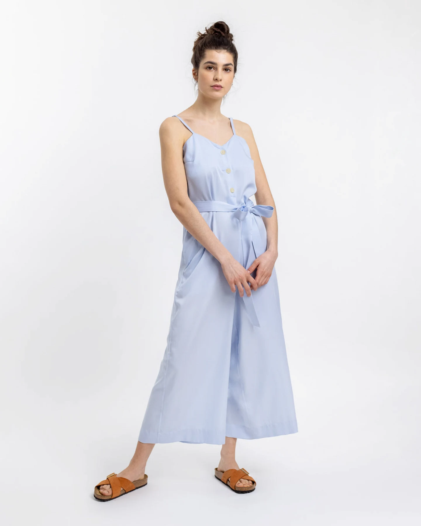 Rotholz Damen vegan Jumpsuit Hellblau – Ansicht 2