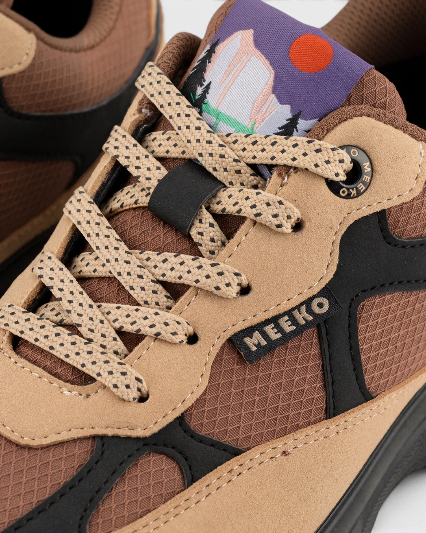 MEEKO Herren vegan Sneaker Nanuk Schokoladenbraun – Ansicht 2
